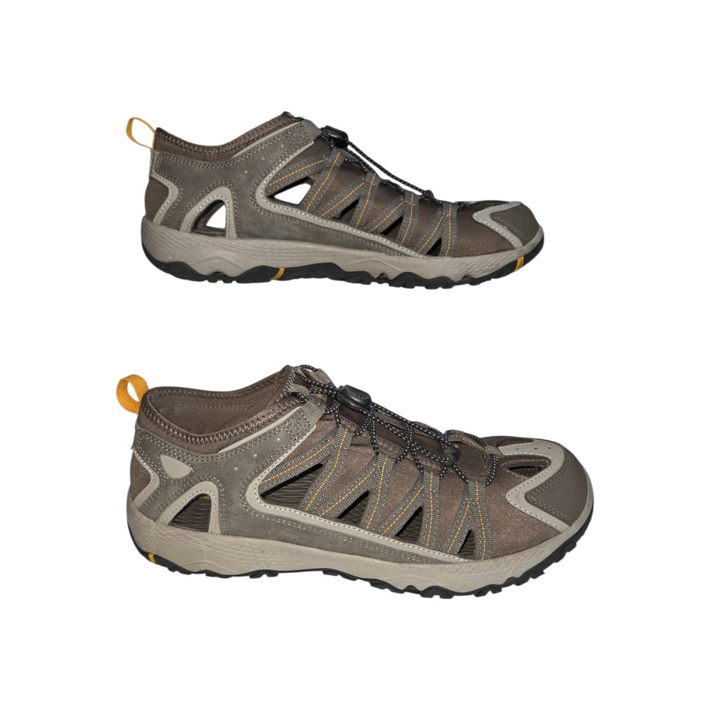 Eddie Bauer Arvada Mens Brown Hiking Sandals Bungee Lace Water Shoes Size 12m